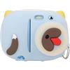 Denash Camer Digitale Multifilter 24 MP Linda Photography Graffiti Video Registratore per Fotocamera Istantanea, Bambino, Videoregistratore (Macchina Blu + Guscio Cucciolo)