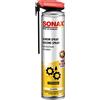 SONAX Spray al silicone (400 ml) lubrificante versatile e idrorepellente. Conserva e protegge i materiali. Antistridore. Con EasySpray | Art.03483000