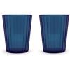 WD LifeStyle Set 2 Bicchieri in Acrilico 370 Ml Blu