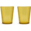WD LifeStyle Set 2 Bicchieri in Acrilico 370 Ml Ambra