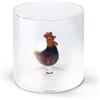 WD LifeStyle Bicchiere Vetro Borosilicato Cc 250 ml Decoro Gallina