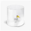 WD LifeStyle Bicchiere Vetro Borosilicato Cc 250 ml Decoro Pellicano