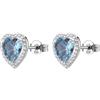 Brosway Orecchini Donna, Orecchini a Lobo in Argento e Cloud Light Blue con Simbolo Cuore | Collezione FANCY - FCL127