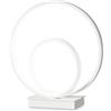 Ideal Lux Lampada da tavolo moderna OZ 1 luce LED integrato bianco metallo