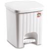 Stefanplast Pedalina Pattumiera da Bagno Pedale 4,5lt, Bianca, cm 20,5x20,5x23,5h