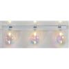 Illuminando UVA PLAFONIERA LINEARE 3 LUCI L72 CM CON SFERE IN VETRO IRIDESCENTE E BASE IN 4 COLORI LAMPADINE ATTACCO G9