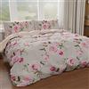 PETTI Artigiani Italiani - Set Copripiumino Singolo 150x200 cm (1 Federa 50x80 cm Inclusa), Parure Copripiumino Morbida Microfibra con Stampa Digitale Floreale 20 06 - Made in Italy