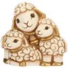 THUN - Statuina Presepe Gruppo di Pecore - Decorazioni Natale Casa - Linea Presepe Classico - Ceramica - 6,1 x 3,3 x 5,5 h cm