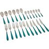 Bugatti, GGCV - 023F50, Set di Posate Gioia, 24 pz., in Acciaio Inox, 22 x 8 x 30 cm, Verde (Seladongrün)