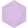 Amscan- Piatto Esagonale, Colore Viola, 26,1 x 22,6 cm, 9918235