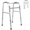 Mobiclinic®, Deambulatore per anziani, Leggero, Pieghevole, Senza ruote, Puntale antiscivolo, Carrello camminare, Fabbricato in alluminio, Modello columna, Marchio europeo, Colore grigio