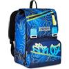 Seven Zaino Doppio Scomparto Estensibile, Blu, Maxi Capienza, Schienale Preformato, Bambino e Ragazzo, Scuola