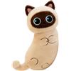 Générique Black Siamese Cat Plush Toy | PP Cotton, 20,8 x 10,6 x 2,3 in | Kawaii Soft Long Giant Cat Stuffed Animal | Cuddly Companion for Kids, Adults