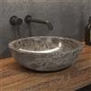 KAMALU Lavabo bagno da appoggio in marmo grigio 40cm | Litos-EG40