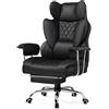 GTPLAYER Sedia Gaming Ergonomica Sedia da Gaming Reclinabile Sedia Ufficio con Poggiapiedi Sedia Gamer Schienale Regolabile per Lavoro e Gioco (Nero)