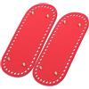 TOKIDNY Base per Borsa Fai da Te 2 Pezzi, Modellatore Inferiore Ovale 22x10 Cm in Pelle Sintetica Rossa per Borse da Tessitura all'Uncinetto, Fondo Resistente per Creazioni Artigianali