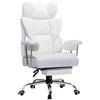 GTPLAYER Sedia Gaming Ergonomica Sedia da Gaming Reclinabile Sedia Ufficio con Poggiapiedi Sedia Gamer Schienale Regolabile per Lavoro e Gioco (Bianca)