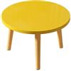 Tavolino Rotondo, Tavolino Moderno in Legno, con Gambe Robuste e Durevoli, per la Cucina del Balcone del Soggiorno,Giallo,50 * 50 * 30cm