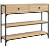 vidaXL Tavolo Consolle Rovere Sonoma 100x25x75 cm in Legno Multistrato, tavolino da Divano, tavolino da corridoio, tavolino consolle da Soggiorno