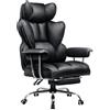 GTPLAYER Sedia Gaming Ergonomica Sedia da Gaming Reclinabile Sedia Ufficio con Poggiapiedi Sedia Gamer Schienale Regolabile per Lavoro e Gioco Nero