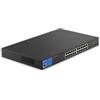 Linksys Switch Gigabit PoE+ Gestito a 24 Porte con 4 Porte 1GE SFP di Uplink, 250 W, Nero