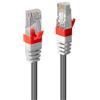 Lindy Cavo di Rete Patch Cat.6(A) SSTP - S/FTP PIMF 10 GBit privo di alogeni, grigio, 1m