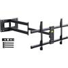 FORGING MOUNT Supporto TV Parete per 42-86 Polliciper Schermi Piatta/Curva TV, Con braccio articolare lungo 1090mm,Staffa Tv con Girevole ed Estendibile, Braccio TVs Max VESA 800x400mm fino a 50KG