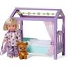 Simba 105733968 Evi Love Bed, Bambola Giocattolo in Pigiama con Maschera per Dormire, Coperta soffice, Orsacchiotto e Letto con Glow in The Dark, 12 cm, a Partire dai 3 Anni in su