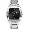 GUESS Orologio da uomo Trend Casual Tonneau Diamante 43 mm, Argento/Argento/Argento, one, Phoenix