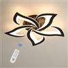 Riserva Plafoniera Led Soffitto Moderna Dimmerabile, 40W 4700LM Lampada con Telecomando/APP, Creativo Lampadario in Acrilico Per Soggiorno Camera Da Letto, Φ60cm Nero