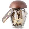 L'ARTIGIANA DEL FUNGO - SASSELLO FUNGHI PORCINI SECCHI EXTRA 20 GR VASO ORCIO CON CAPPELLO FUNGO IN LEGNO…