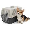 Ferplast Trasportino per Cani e Gatti fino a 15 Kg, Taglia Media, Porta in Ferro Plastificato, Fessure di Aerazione, 40x60x38 cm, Atlas 30 EL Rigido, Nero