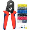 Logilink 066364 Pinza Crimpare a Cricchetto per Capicorda con 1200 Terminali 2.5-6.0 mm² Rosso