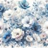 Livelynine Carta da Parati Adesiva Muro Floreale Blu e Bianco Carta Adesiva per Mobili Fantasia Floreale Acquerello Pellicola Adesiva per Mobili Fantasia Fiori Cassetti Rivestimento Parete 44.5CMx2M