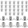 QUARKZMAN 30Set Chiodo A Rivetto Chicago M3x4mm 3mm Lunghezza Metallico Phillips Rivetto Bulloni Chiodi Per Fissaggio Vite Per Fai Da Te Cintura Di Pelle Borsa Artigianato Legatoria, Argento