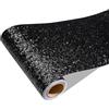 CRE8TIVE Carta da parati nera glitterata, autoadesiva, spessa, per mobili, carta da parati fotografica, autoadesiva, strutturata, bagno, armadio, mobili, imballaggio, specchio, 20 cm x 200 cm