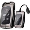 WUZUTU Cover per chiave auto in metallo con motivo in fibra di carbonio, compatibile con LR2 LR4 Range Rover Sport Evoque Velar 2025 Jaguar E-Pace F-Pace XE XJ Defender accessori auto portachiavi