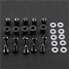 Generico Bulloni Dadi E Viti Per Parabrezza Moto Per Y&amaha YZF600R Per Thundercat TMAX500 530 SX/DX(Nero)