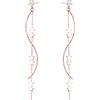 SLUYNZ 925 Argento Star Orecchini pendenti catena per le donne Ragazze adolescenti curva pendente orecchini lunghi orecchini stella nappa (C-Rose Gold)