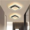 DELIPOP Plafoniera a LED Moderna, 21W 3000LM Lampada da soffitto Quadrata in Acrilico, Lampadario LED Soffitto per Camera da Letto, Soggiorno, Corridoio, Cucina, Luce Bianca Caldo 3000K