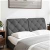 vidaXL Cuscino per testiera grigio scuro 120 cm in tessuto