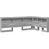 vidaXL Testiera contenitore grigio Sonoma 120 cm materiale a base di legno