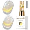 Senvenski Gelatina Vetro Cat Eye Smalto Semipermanente, 15ML Occhi di Gatto Magnetica per Gel Unghie Kit Olografico Glitterato Cristallo Smalti Unghie Salon Home DIY (Oro, 0.5fl oz)
