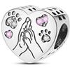 TINSLO Bead Charm Ciondolo Argento Sterling 925 con Cubic Zirconia Pendenti per Pandora Braccialetti, Compatibile con Braccialetti e Collane europei