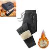 DYJAGYO Pantaloni impermeabili foderati in pile da uomo e da donna,pantaloni termici invernali in lana d'agnello pantaloni casual pantaloni impermeabili antivento in cotone caldo (Gray-a,2X-Large)
