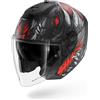 Shark, Casco Moto Jet RS JET CARBON SHAYTAN Black Red Anthracite KRA, M