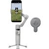 DJI Osmo Mobile 7 + Supporto magnetico a sgancio rapido (per iPhone), Stabilizzatore per iPhone, Treppiede integrato, Ultra-leggero, Stabilizzatore 3 assi per smartphone, ActiveTrack 7.0