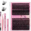 ANNAFRIS 80D+100D Ciglia Finte Ciuffetti Kit 8-18mm DIY Cluster Lash (80+100,kit)