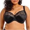 Elomi Women's Plus Size Morgan Underwire Banded Stretch Lace Bra, Black, 40FF