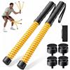 Mvellir Battle Rope senza corda per l'allenamento domestico, Ropeless Battle Ropes con 4 contrappesi da 50 g e custodia, ponderate cordless Battle Ropes per HIIT, Forza & Cardio Training